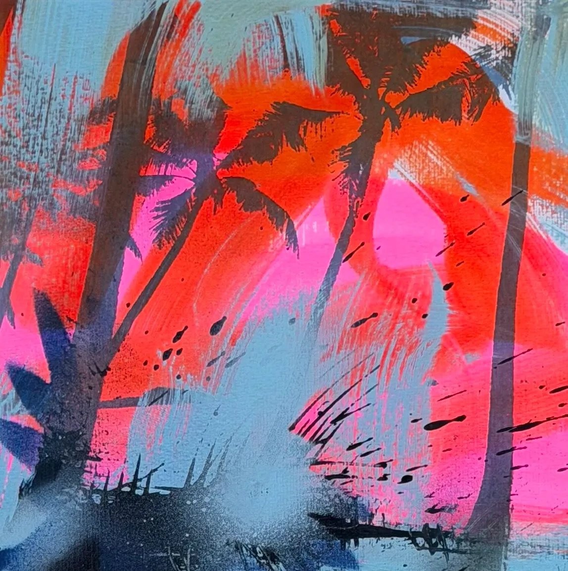 Harmattan, Acrylic, Ink, Spray Paint on Paper by Misha Cittadini