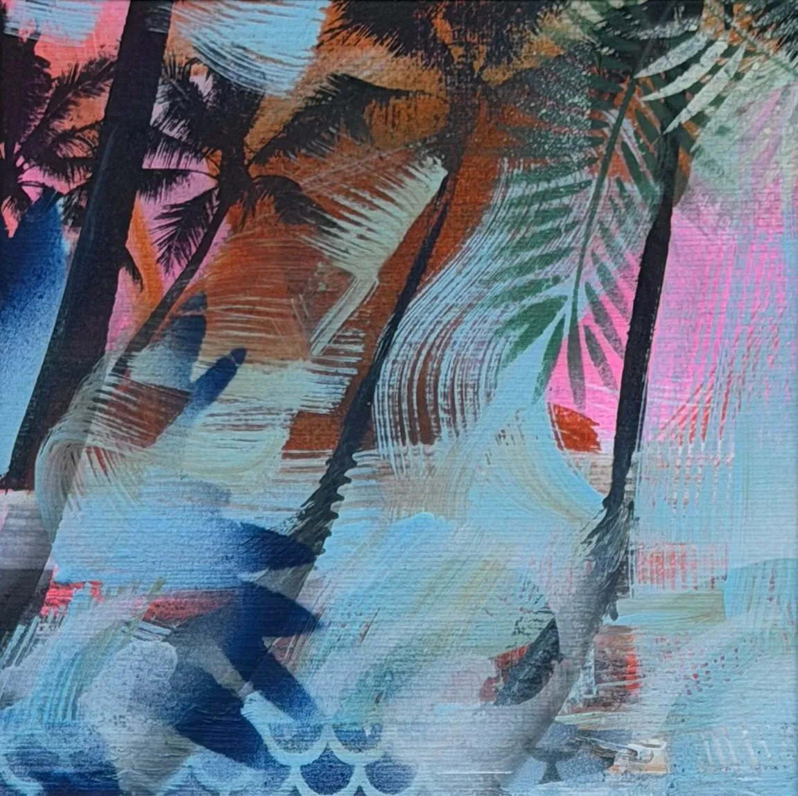 Marin, Acrylic, Ink, Spray Paint on Paper by Misha Cittadini