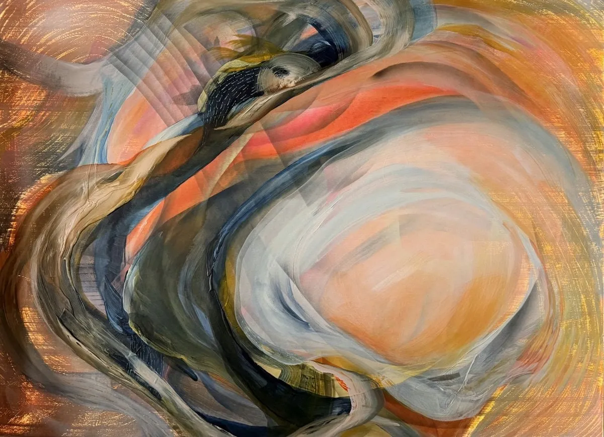 Radiant Frequency, Acrylic, Ink, Spray Paint on Fiber-Optic Light Canvas by Misha Cittadini
